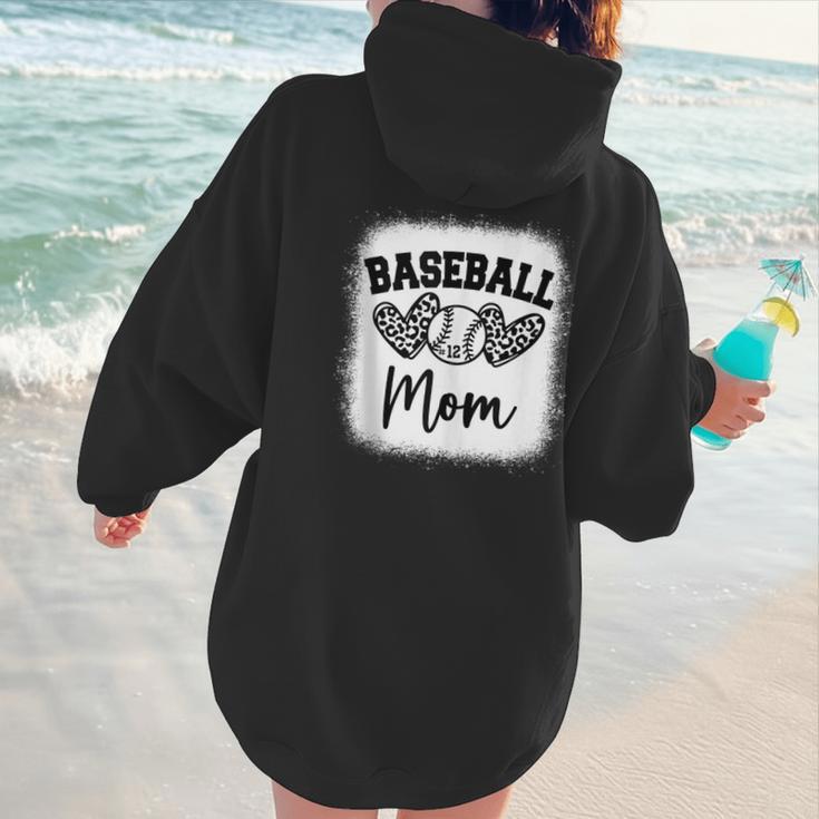 Custom Baseball Mom Number 12 Heart For Mom Women Hoodie Back Print Custom Baseball Mom Number 12 Heart For Mom Women Hoodie Back Print