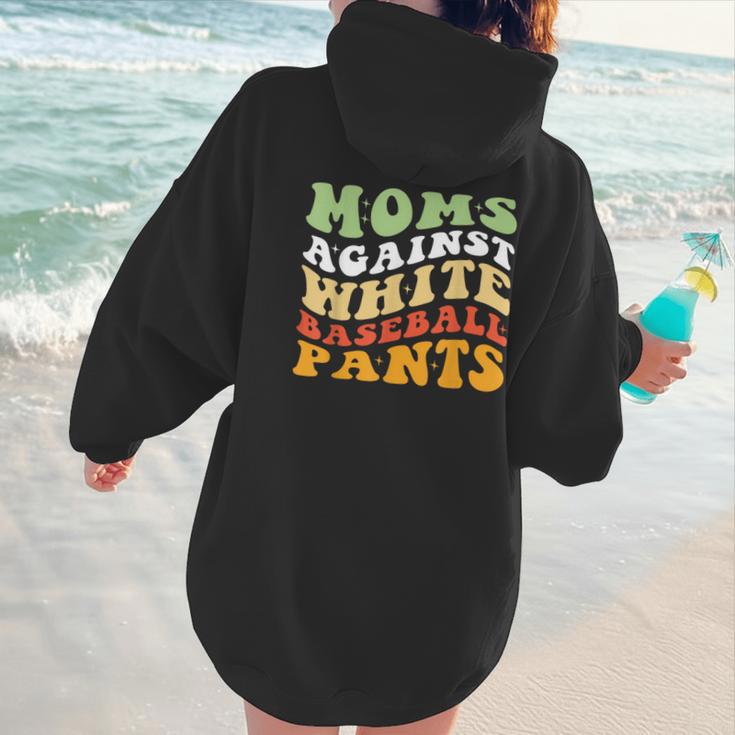 Moms Against Baseball Pants Retro Baseball Mom Women Hoodie Back Print Moms Against Baseball Pants Retro Baseball Mom Women Hoodie Back Print