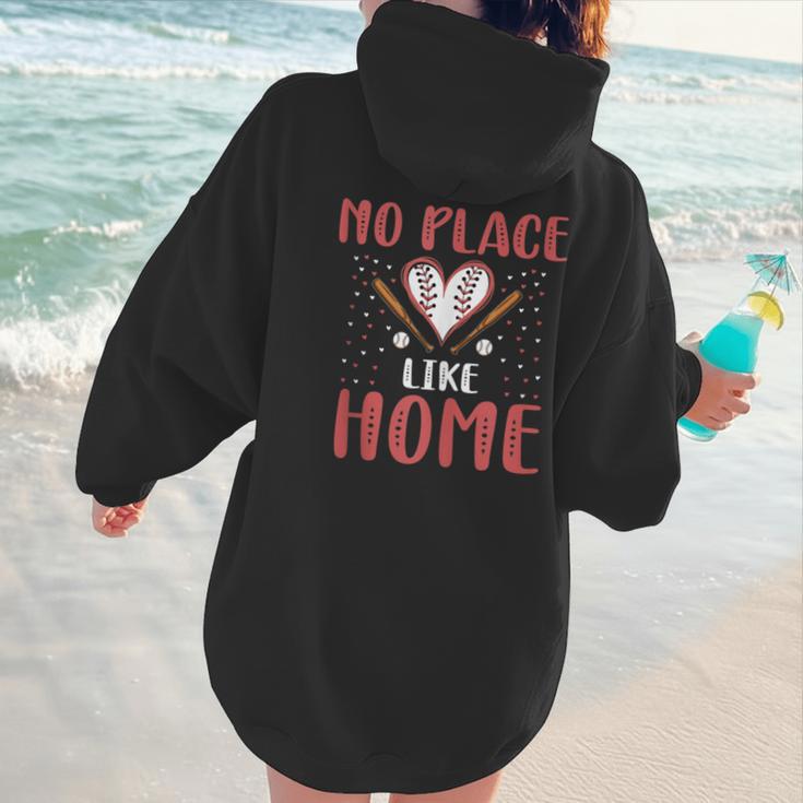 No Place Like Home Baseball Mom Kids Family Fun Women Hoodie Back Print No Place Like Home Baseball Mom Kids Family Fun Women Hoodie Back Print