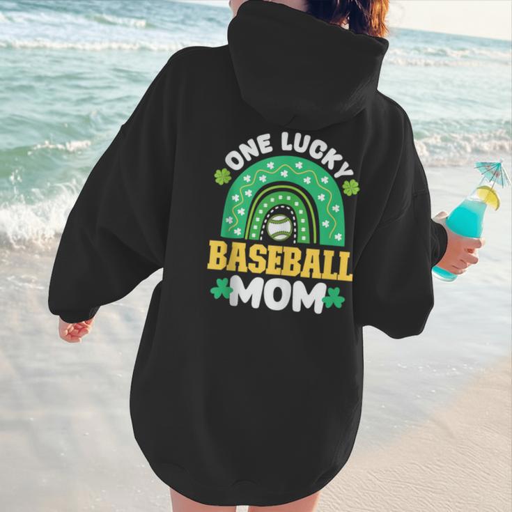 One Lucky Baseball Mom St Patricks Day Rainbow Mother Mama Women Hoodie Back Print One Lucky Baseball Mom St Patricks Day Rainbow Mother Mama Women Hoodie Back Print