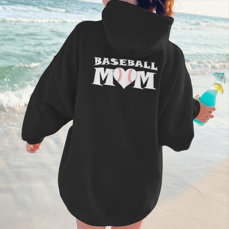 Proud Baseball Mom With Heart Game Day Women Hoodie Back Print Proud Baseball Mom With Heart Game Day Women Hoodie Back Print