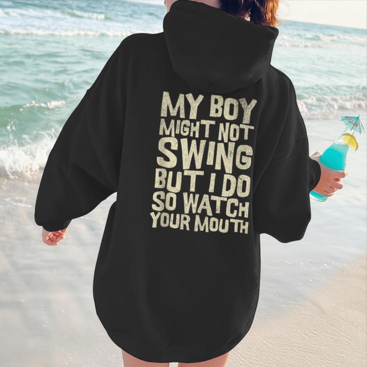 Sassy Baseball Mom Women Hoodie Back Print