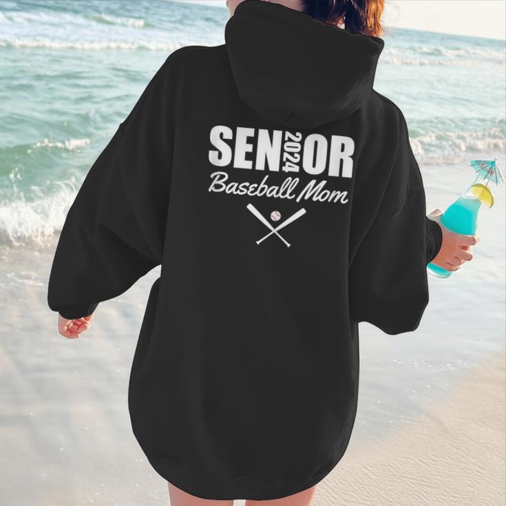Senior Baseball Mom 2024 Team Parent Helper Class Of 2024 Women Hoodie Back Print