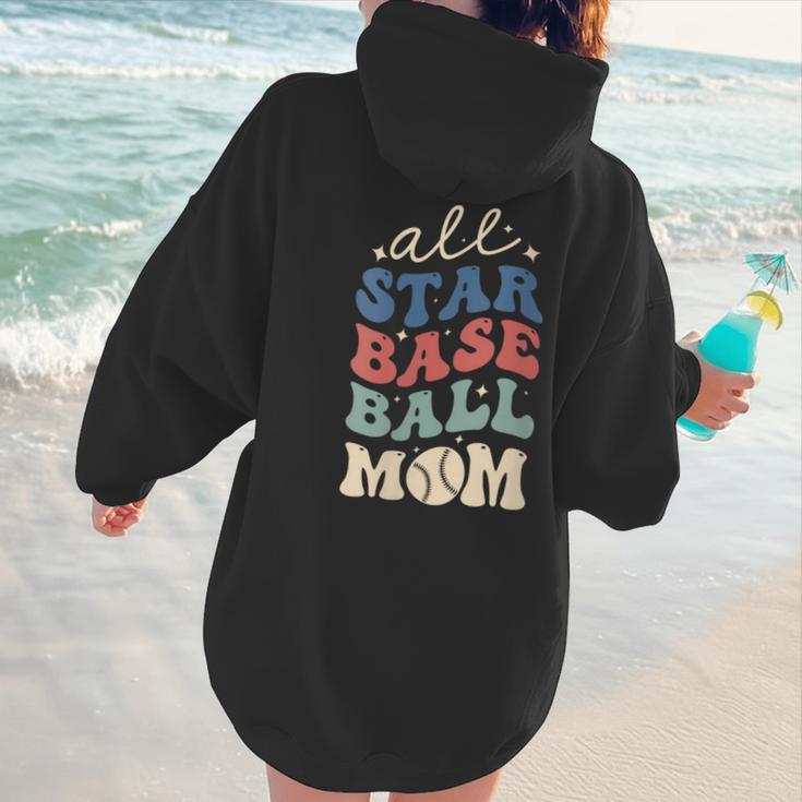 All Star Baseball Mom Women Hoodie Back Print All Star Baseball Mom Women Hoodie Back Print