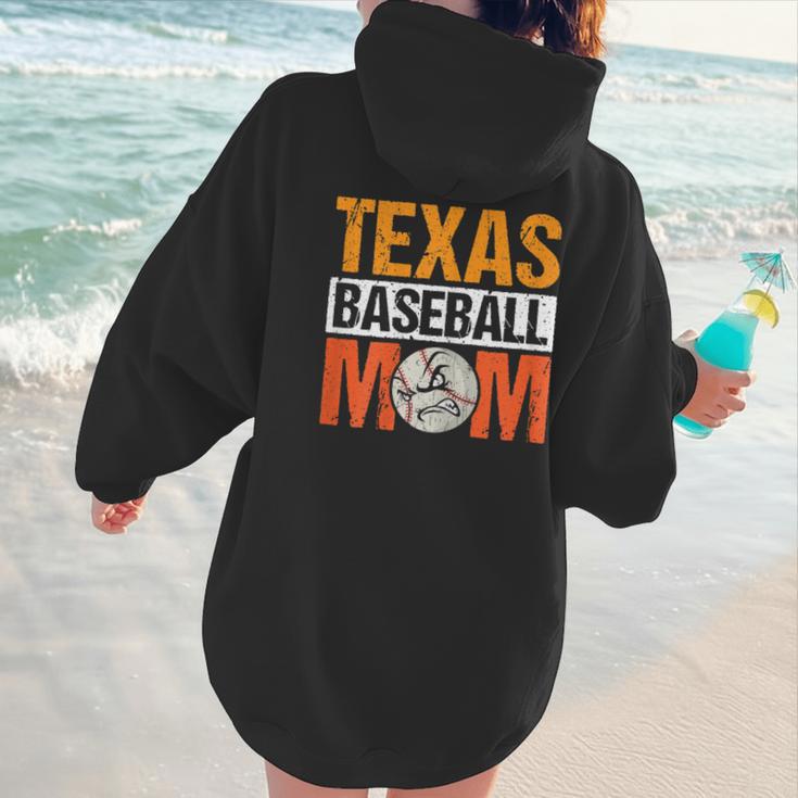 Texas Baseball Mom Design Baseball Player And Baseball Women Hoodie Back Print Texas Baseball Mom Design Baseball Player And Baseball Women Hoodie Back Print