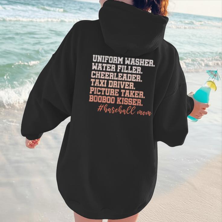 Uniform Washer Water Filler Cheerleader Baseball Mom Women Hoodie Back Print