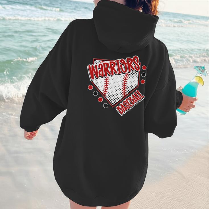 Warriors Home Plate Baseball Sports Baseball Mom Women Hoodie Back Print Warriors Home Plate Baseball Sports Baseball Mom Women Hoodie Back Print
