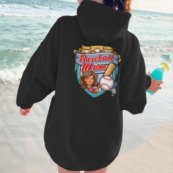 Womens Baseball Mom Mama Mother's In My Baseball Mom Era Women Hoodie Back Print