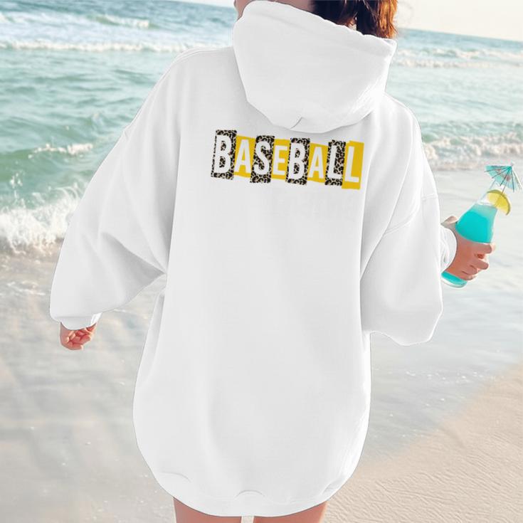 Baseball Mama Yellow Leopard Print Baseball Mom Gear Sports Women Hoodie Back Print Baseball Mama Yellow Leopard Print Baseball Mom Gear Sports Women Hoodie Back Print