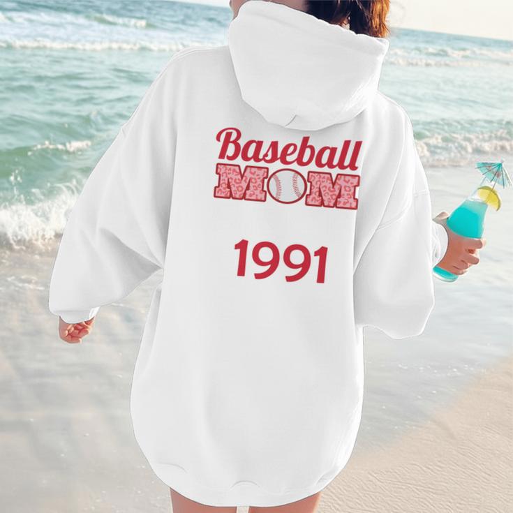 Baseball Mom Since 1991 Women Hoodie Back Print Baseball Mom Since 1991 Women Hoodie Back Print