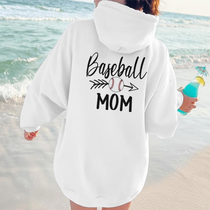 Baseball Mom Cute Arrow Father's Mother's Xmas Day Women Hoodie Back Print Baseball Mom Cute Arrow Father's Mother's Xmas Day Women Hoodie Back Print