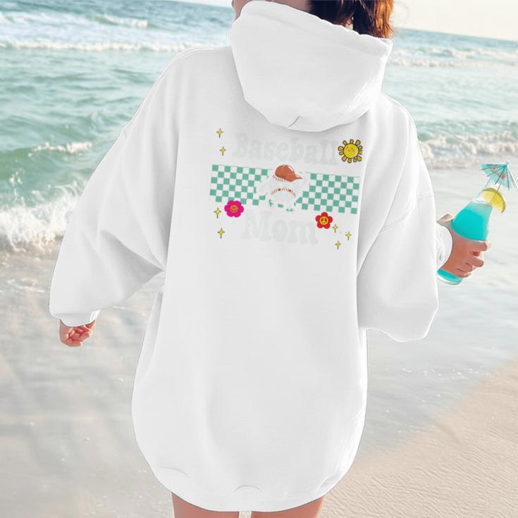 Baseball Mom Cute Retro Look Mothers Will Love Premium Women Hoodie Back Print