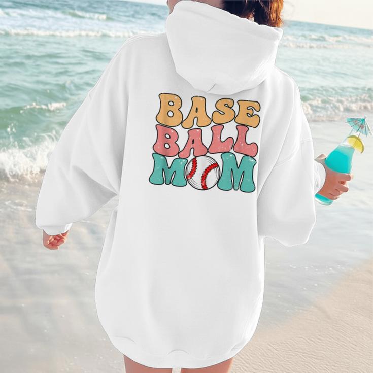 Baseball Mom Groovy Baseball Mom Women Hoodie Back Print Baseball Mom Groovy Baseball Mom Women Hoodie Back Print