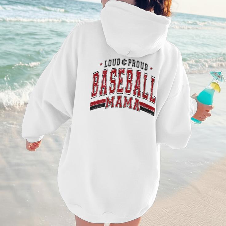 Baseball Mom Baseball Mama Mother's Day Red Loud Proud Women Hoodie Back Print Baseball Mom Baseball Mama Mother's Day Red Loud Proud Women Hoodie Back Print