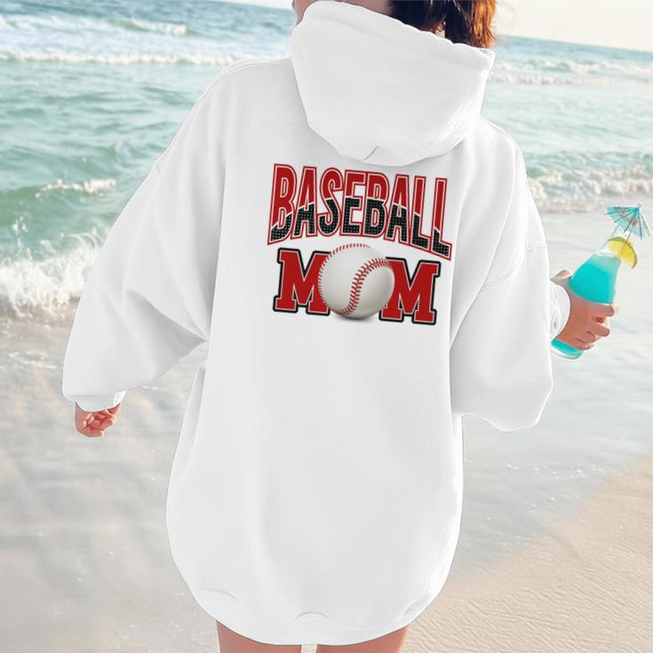 Baseball Mom Sports Red Women Hoodie Back Print Baseball Mom Sports Red Women Hoodie Back Print