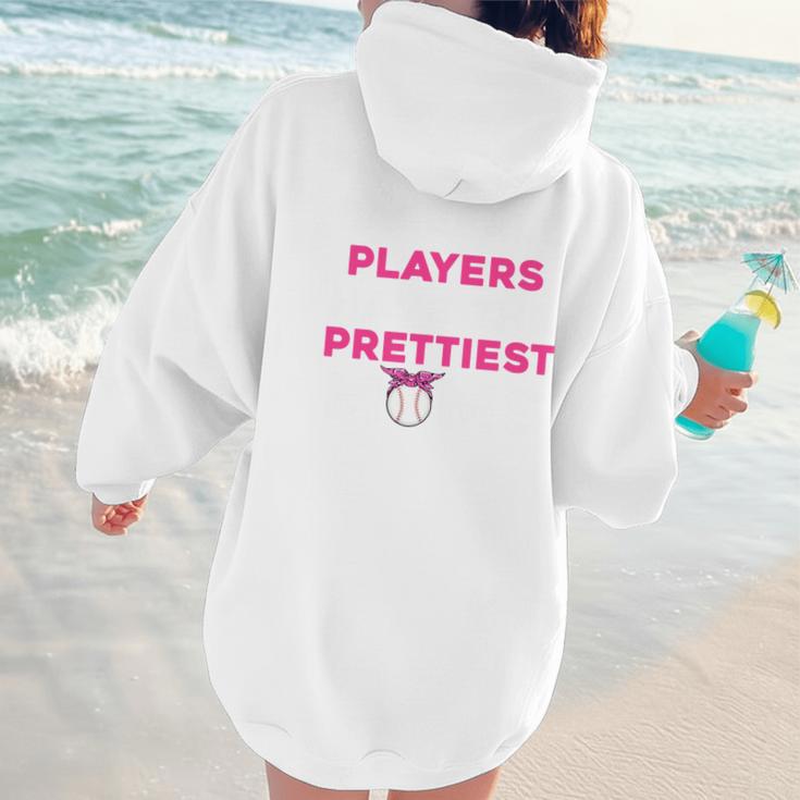 Baseball Players Have The Prettiest Moms Baseball Moms Women Hoodie Back Print
