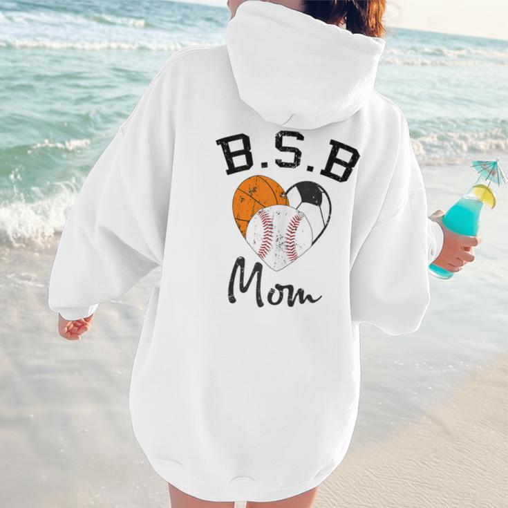 Basketball Soccer Baseball Mom For Women Women Hoodie Back Print Basketball Soccer Baseball Mom For Women Women Hoodie Back Print