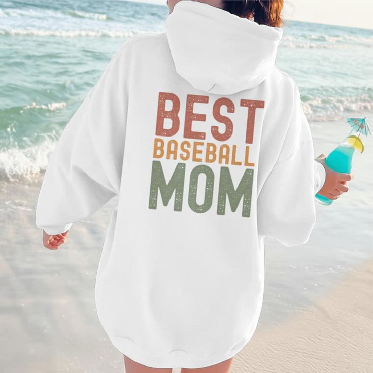 Best Baseball Mom Sports Cute Moms Day Premium Women Hoodie Back Print