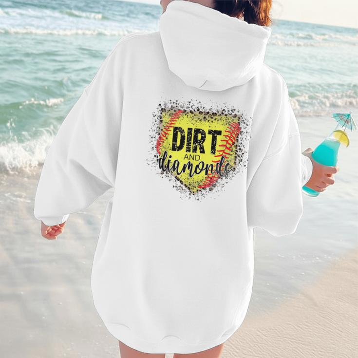 Dirt And Diamonds Baseball Leopard Baseball Mom Women Hoodie Back Print Dirt And Diamonds Baseball Leopard Baseball Mom Women Hoodie Back Print