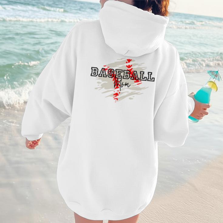 Distressed Baseball Mom Women Hoodie Back Print Distressed Baseball Mom Women Hoodie Back Print