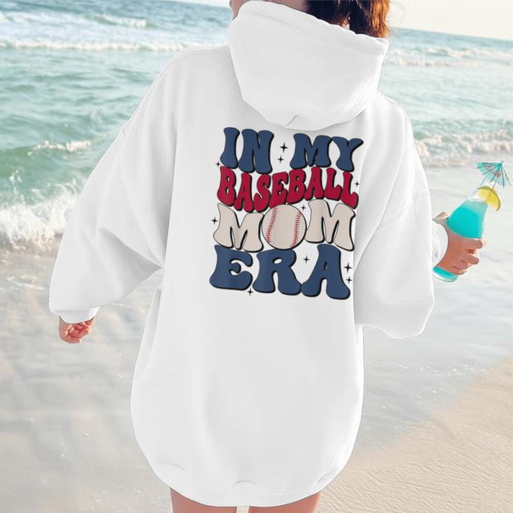 Groovy In My Baseball Mom Era Baseball Mama Mother's Day Women Hoodie Back Print Groovy In My Baseball Mom Era Baseball Mama Mother's Day Women Hoodie Back Print
