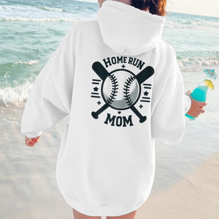 Home Run Mom Shirt Baseball Mom Mother's Day Women Hoodie Back Print