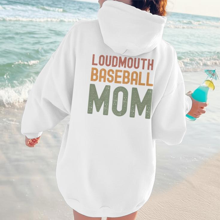 Loudmouth Baseball Mom Sports Cute Text Premium Women Hoodie Back Print