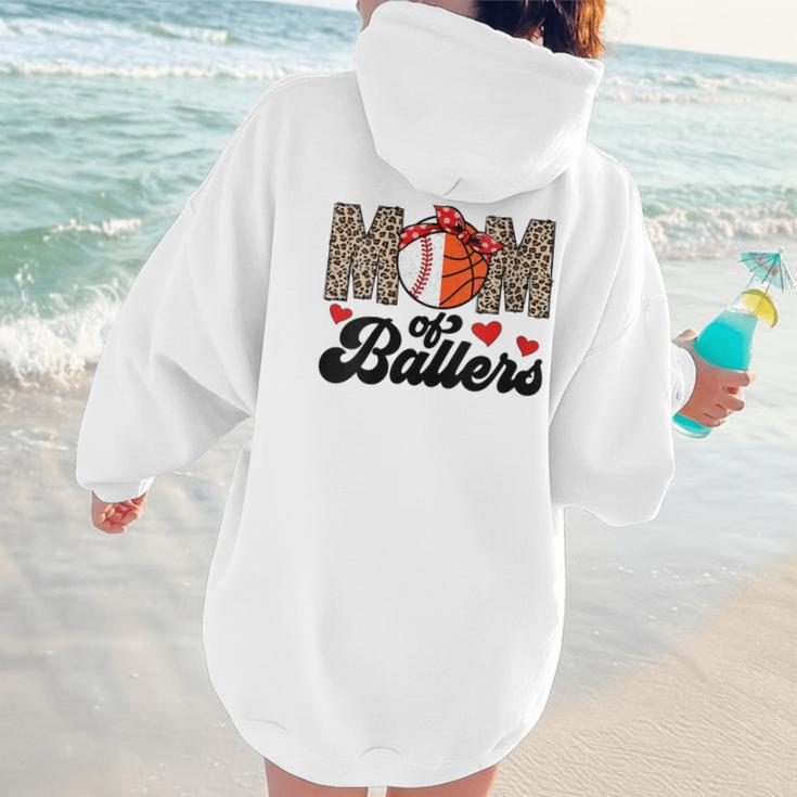 Mom Of Ballers Basketball Baseball Mom Of Ballers Women Hoodie Back Print Mom Of Ballers Basketball Baseball Mom Of Ballers Women Hoodie Back Print