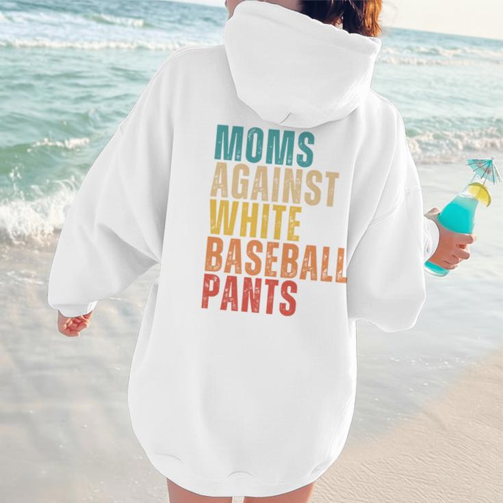 Moms Against Baseball Pants Baseball Mom Retro Women Hoodie Back Print