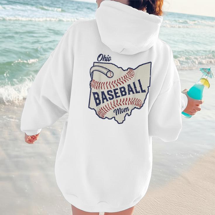 Ohio Baseball Mom Women Hoodie Back Print