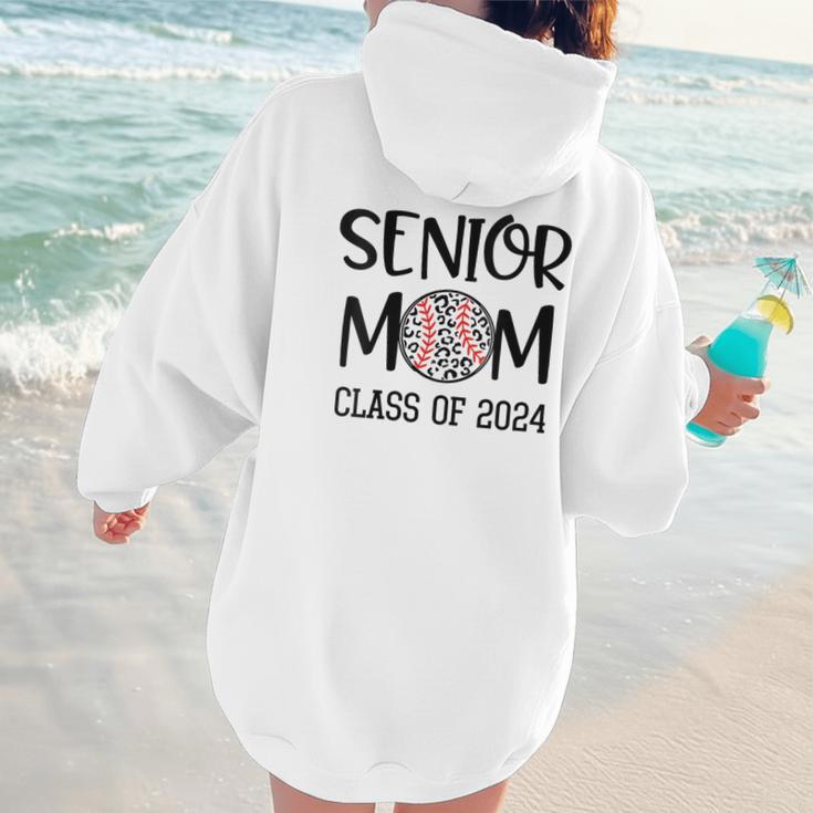 Proud Senior Baseball Mom Senior 2024 Class Leopard Game Day Women Hoodie Back Print Proud Senior Baseball Mom Senior 2024 Class Leopard Game Day Women Hoodie Back Print
