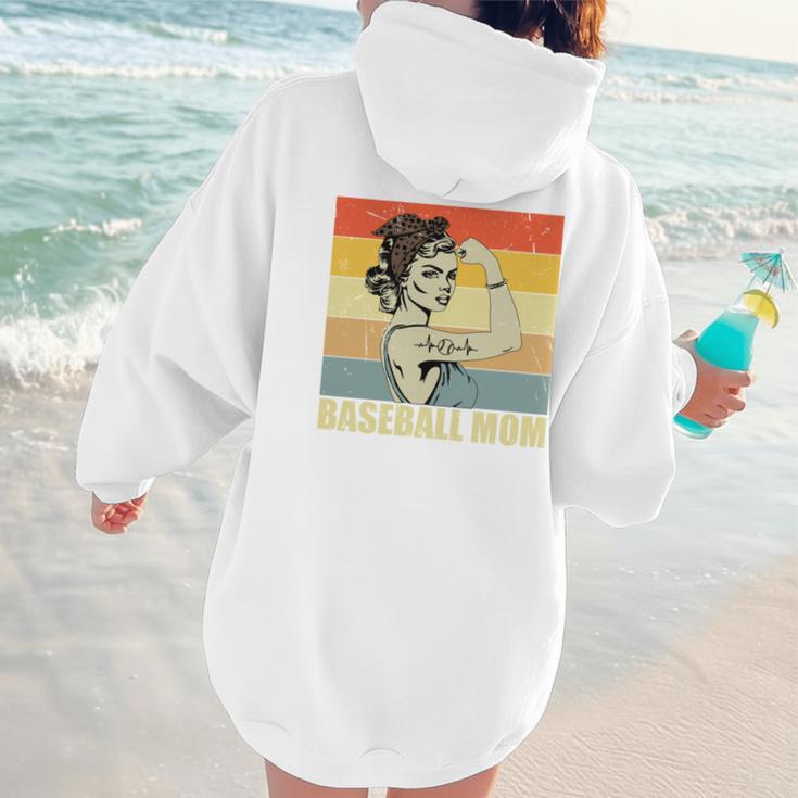 Retro Baseball Mom Sport Lover Vintage Women Hoodie Back Print Retro Baseball Mom Sport Lover Vintage Women Hoodie Back Print