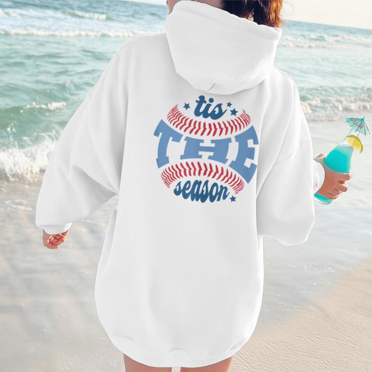 Spring 2024 Season Cute Baseball Mom It Is The Season Women Hoodie Back Print