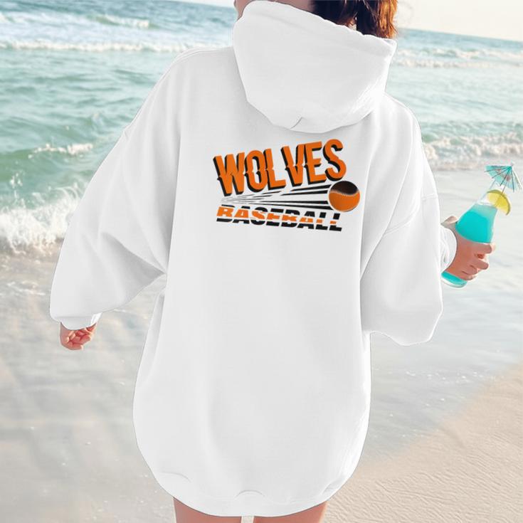 Wolves Baseball Team Baseball Mom Wolf Sports School Spirit Women Hoodie Back Print Wolves Baseball Team Baseball Mom Wolf Sports School Spirit Women Hoodie Back Print