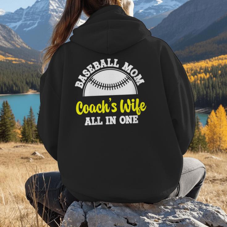 Baseball Mom Coach's Wife All In One Sports Player Coach Women Hoodie Back Print