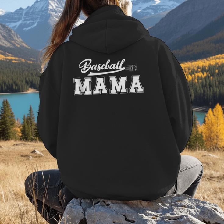 Baseball Mom Design Women Hoodie Back Print