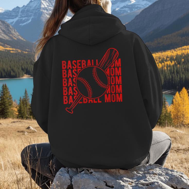 Baseball Mom Homerun Best Mom Sport Player Women Hoodie Back Print