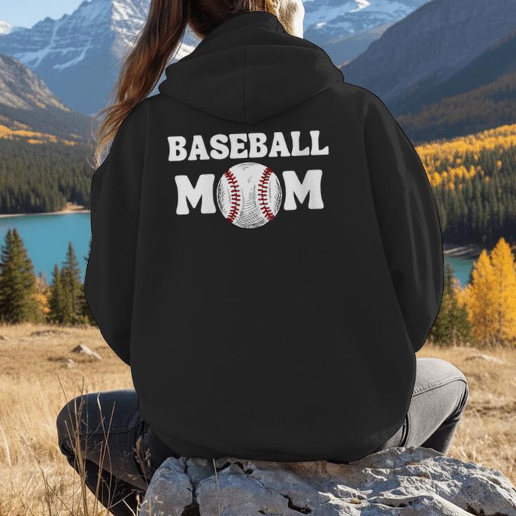Baseball MOM Mother's Day Baseball Game Cheer Mom Women Hoodie Back Print Baseball MOM Mother's Day Baseball Game Cheer Mom Women Hoodie Back Print