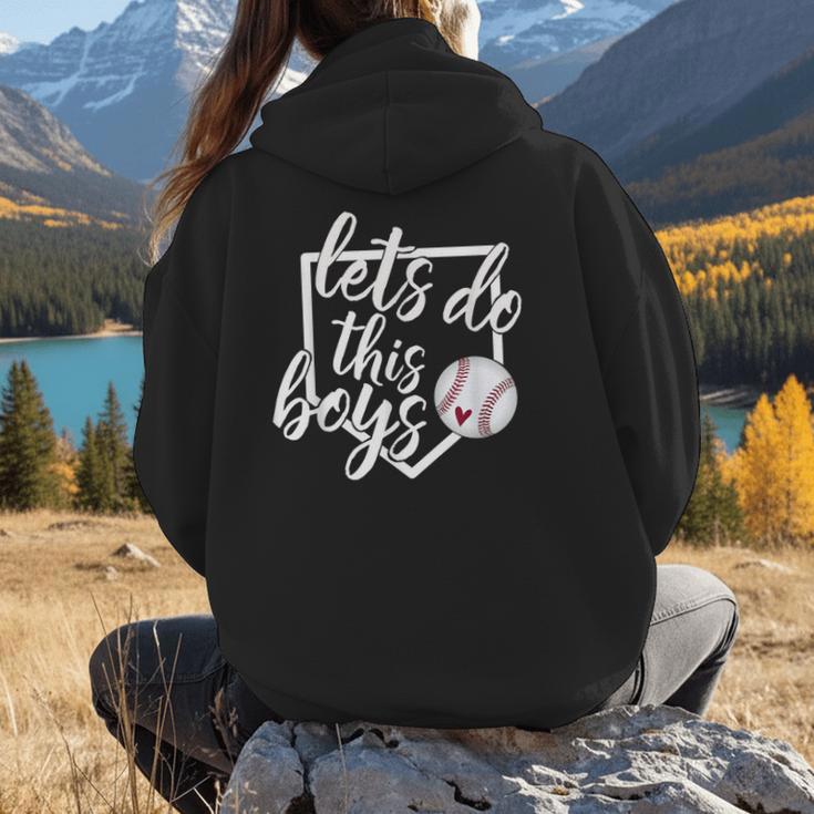 Baseball Mom Shirt Baseball Let's Do This Boys Women Hoodie Back Print