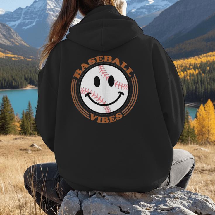 Baseball Vibes Baseball Mom Women Hoodie Back Print Baseball Vibes Baseball Mom Women Hoodie Back Print