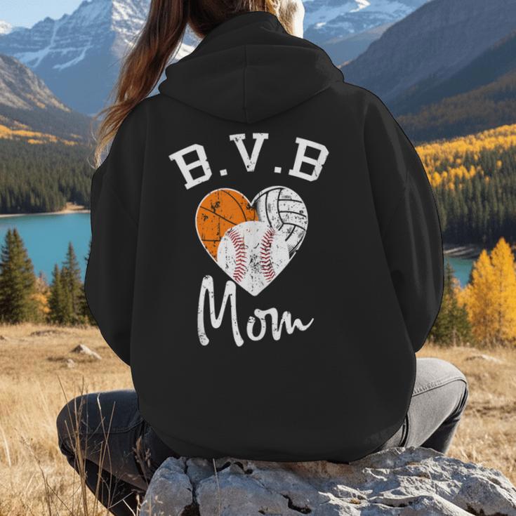 Basketball Volleyball Baseball Mom For Women Women Hoodie Back Print Basketball Volleyball Baseball Mom For Women Women Hoodie Back Print