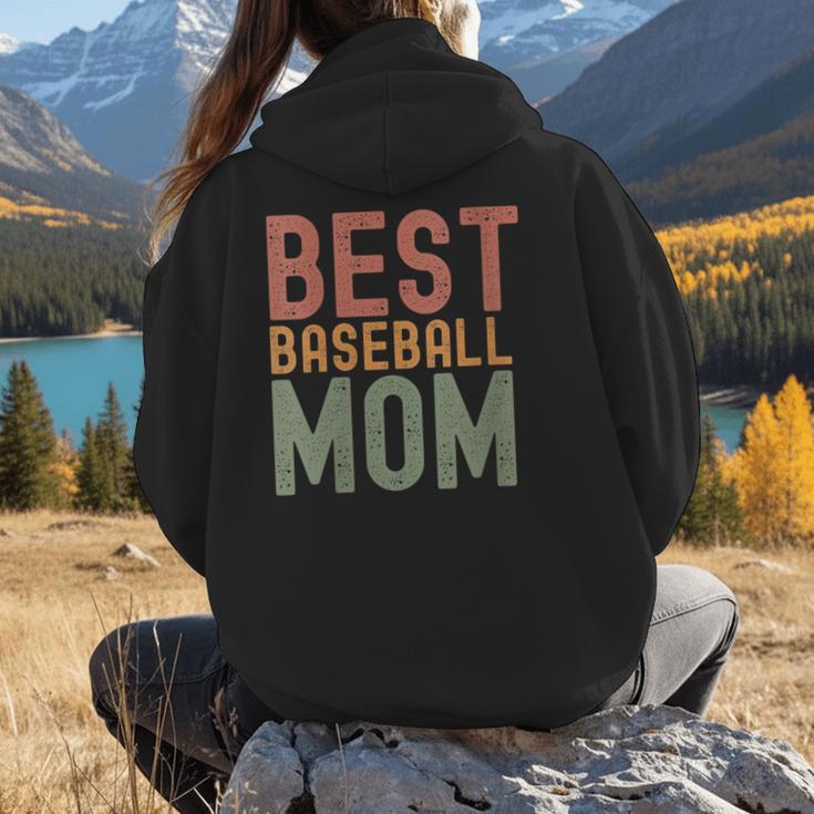 Best Baseball Mom Sports Cute Moms Day Women Hoodie Back Print