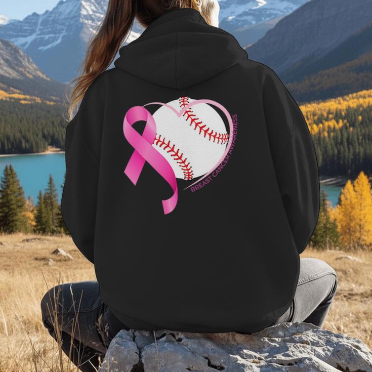 Breast Cancer Awareness Baseball Mom Women Hoodie Back Print Breast Cancer Awareness Baseball Mom Women Hoodie Back Print