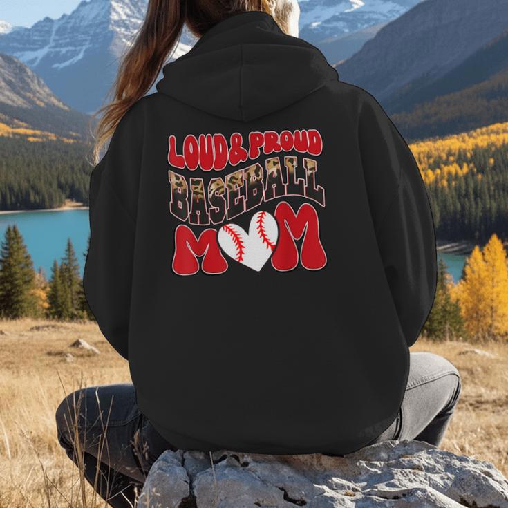 Loud Proud Baseball Mom Red Team Leopard Baseball Mom Squad Women Hoodie Back Print Loud Proud Baseball Mom Red Team Leopard Baseball Mom Squad Women Hoodie Back Print