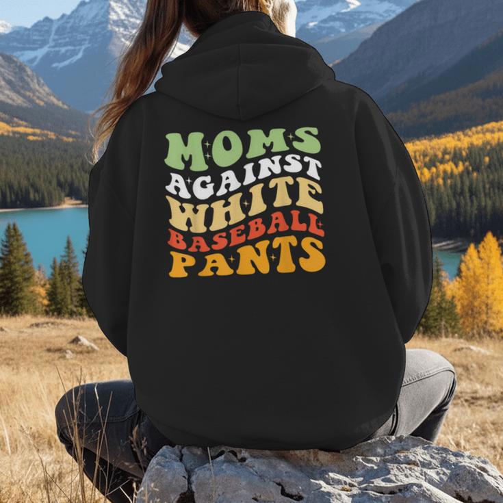 Moms Against Baseball Pants Retro Baseball Mom Women Hoodie Back Print Moms Against Baseball Pants Retro Baseball Mom Women Hoodie Back Print