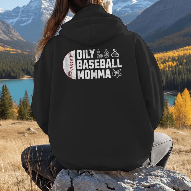 Oily Baseball Momma Essential Oils Meme For Oils Mom Women Hoodie Back Print Oily Baseball Momma Essential Oils Meme For Oils Mom Women Hoodie Back Print