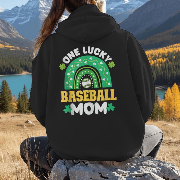 One Lucky Baseball Mom St Patricks Day Rainbow Mother Mama Women Hoodie Back Print One Lucky Baseball Mom St Patricks Day Rainbow Mother Mama Women Hoodie Back Print
