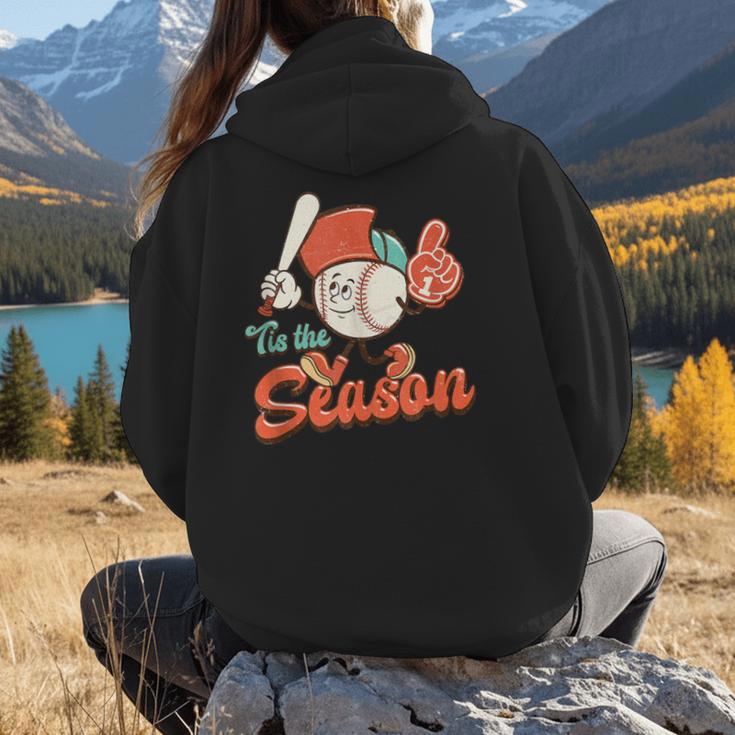 Retro Tis The Season Baseball Mom Baseball Lover Boys Kids Women Hoodie Back Print Retro Tis The Season Baseball Mom Baseball Lover Boys Kids Women Hoodie Back Print