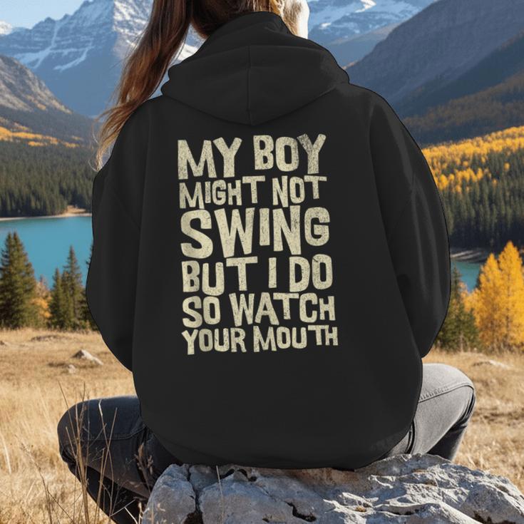Sassy Baseball Mom Women Hoodie Back Print