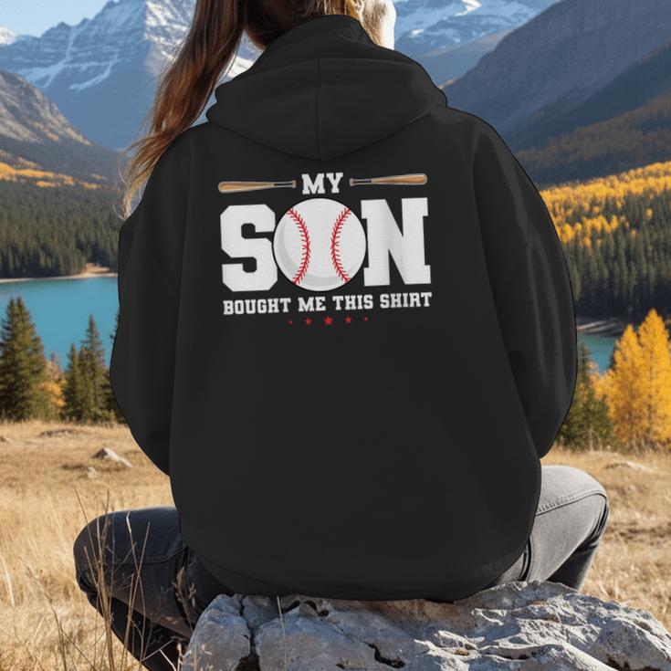 My Son Bought Me This Baseball Mom Women Hoodie Back Print My Son Bought Me This Baseball Mom Women Hoodie Back Print